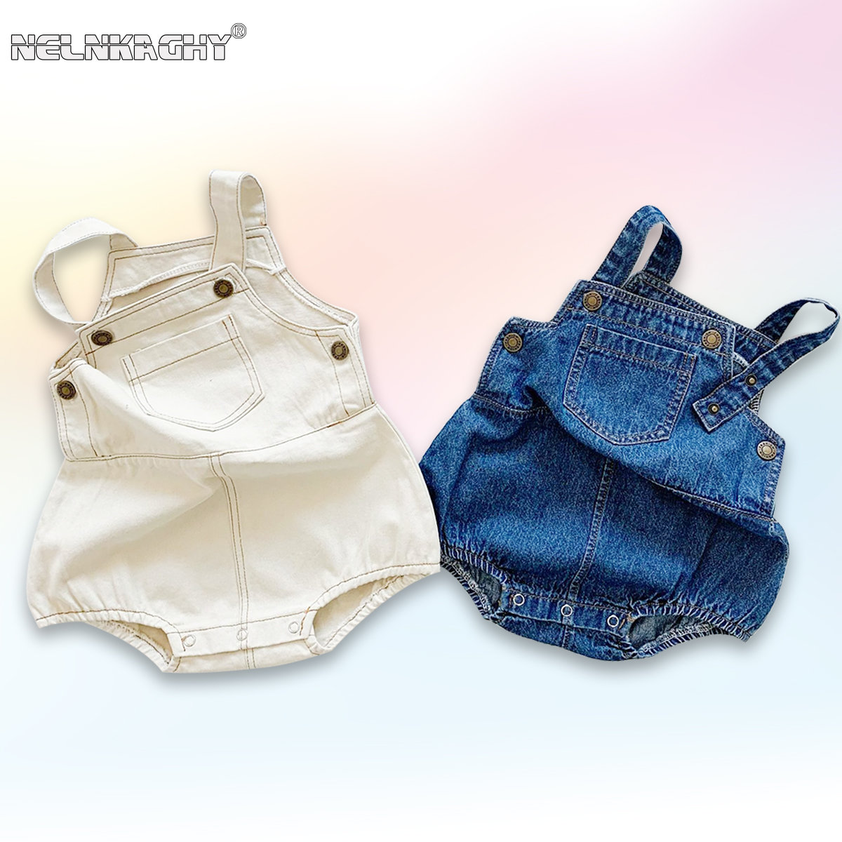 Baby Overall Denim - 2025 yaz aylarında yeni bebek yenidoğan