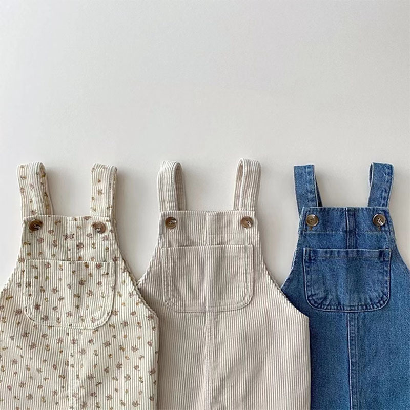 Baby Overall Denim - Bebek Kız Askı Pantolon Katı Yürümeye