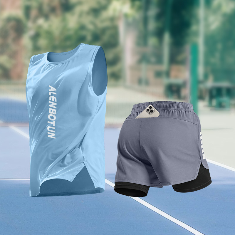 Summer Short Set - Erkekler Koşu Spor Seti Yaz Yeni