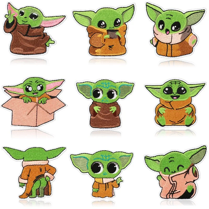 Baby Yoda Clothing - 9 adet Yıldız Savaşları Figür Yaması,