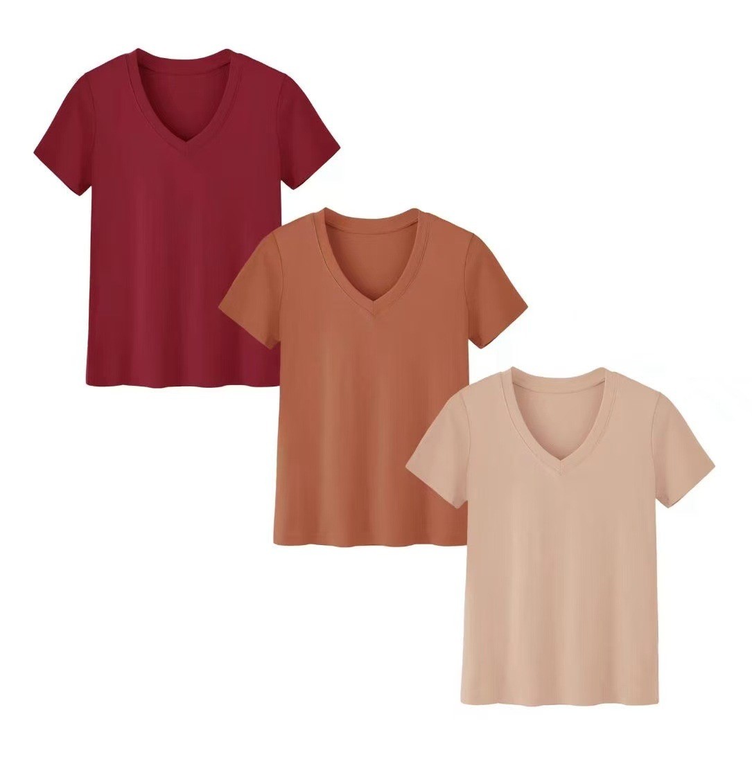 Summer Short Set - Kadın Günlük Yüksek Yaka Kısa Kollu