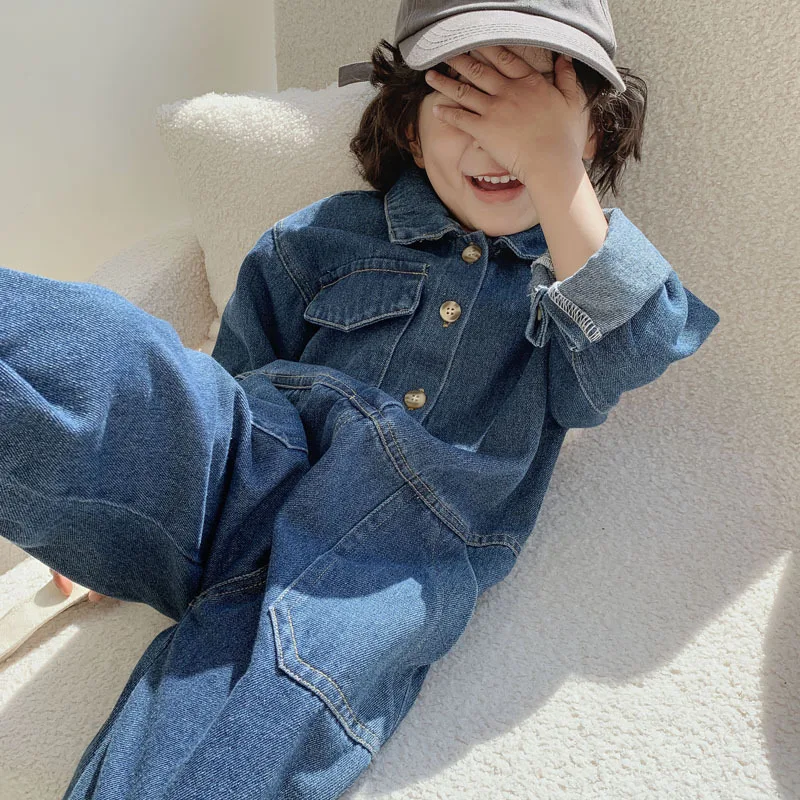 Baby Overall Denim - Çocuk Denim Tulumu, Çocuk Kot Pantolonu,