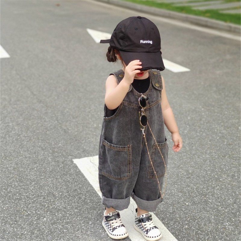 Baby Overall Denim - 2-9 Yaş Çocuk Kot Pantolonu Kore
