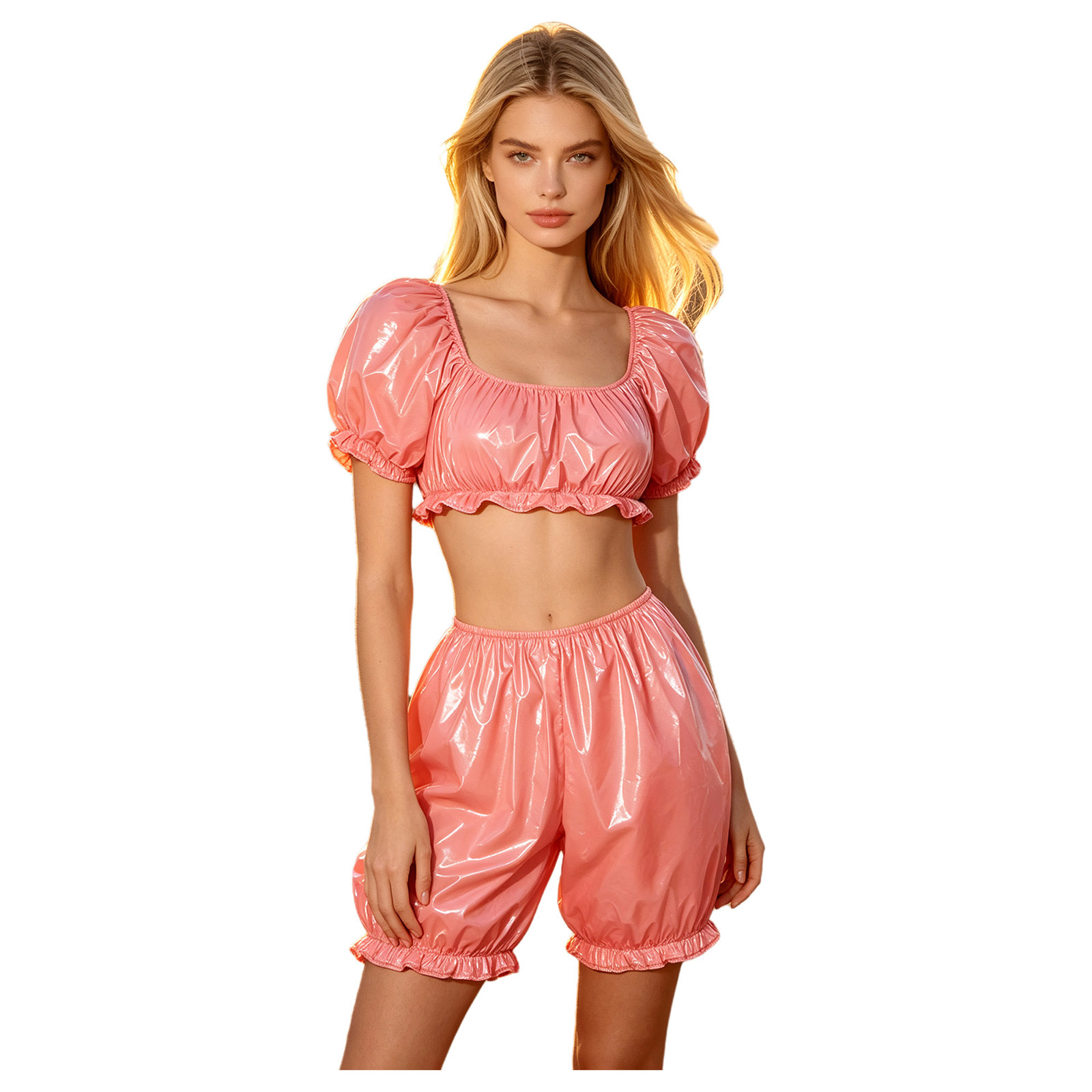 Summer Short Set - Kadın Hemşirelik Ev Giyim Setleri Su
