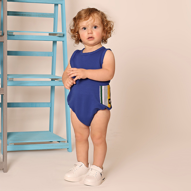 AA-Baby Romper Mavi Örme Denim - Baby Overall Denim incelemesi ve fiyatı